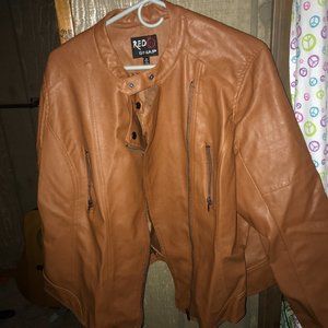 Tan leather jacket